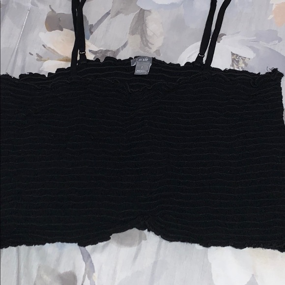 Smocked Aerie Crop Tank - Picture 2 of 2